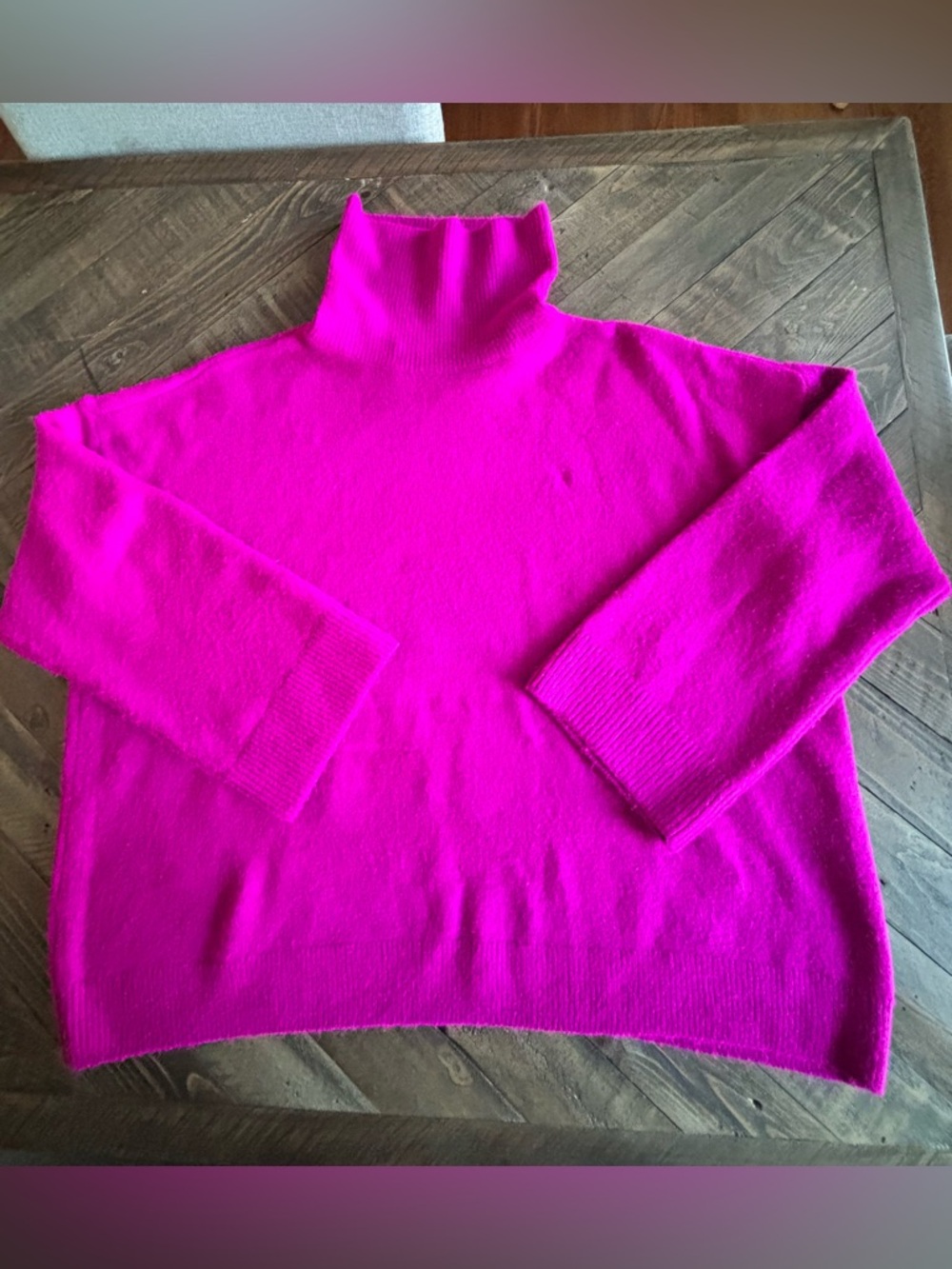 CeCe Hot Pink Super Soft Long Sleeve Turtleneck Sweater| Size L